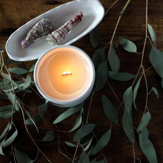 Palo Santo + White Sage Hand Poured Candle