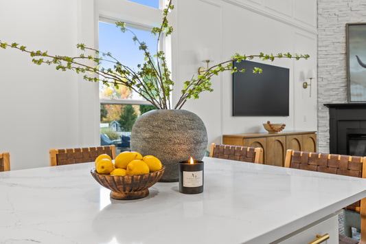Scalloped Edge Carved Wood Footed Bowl