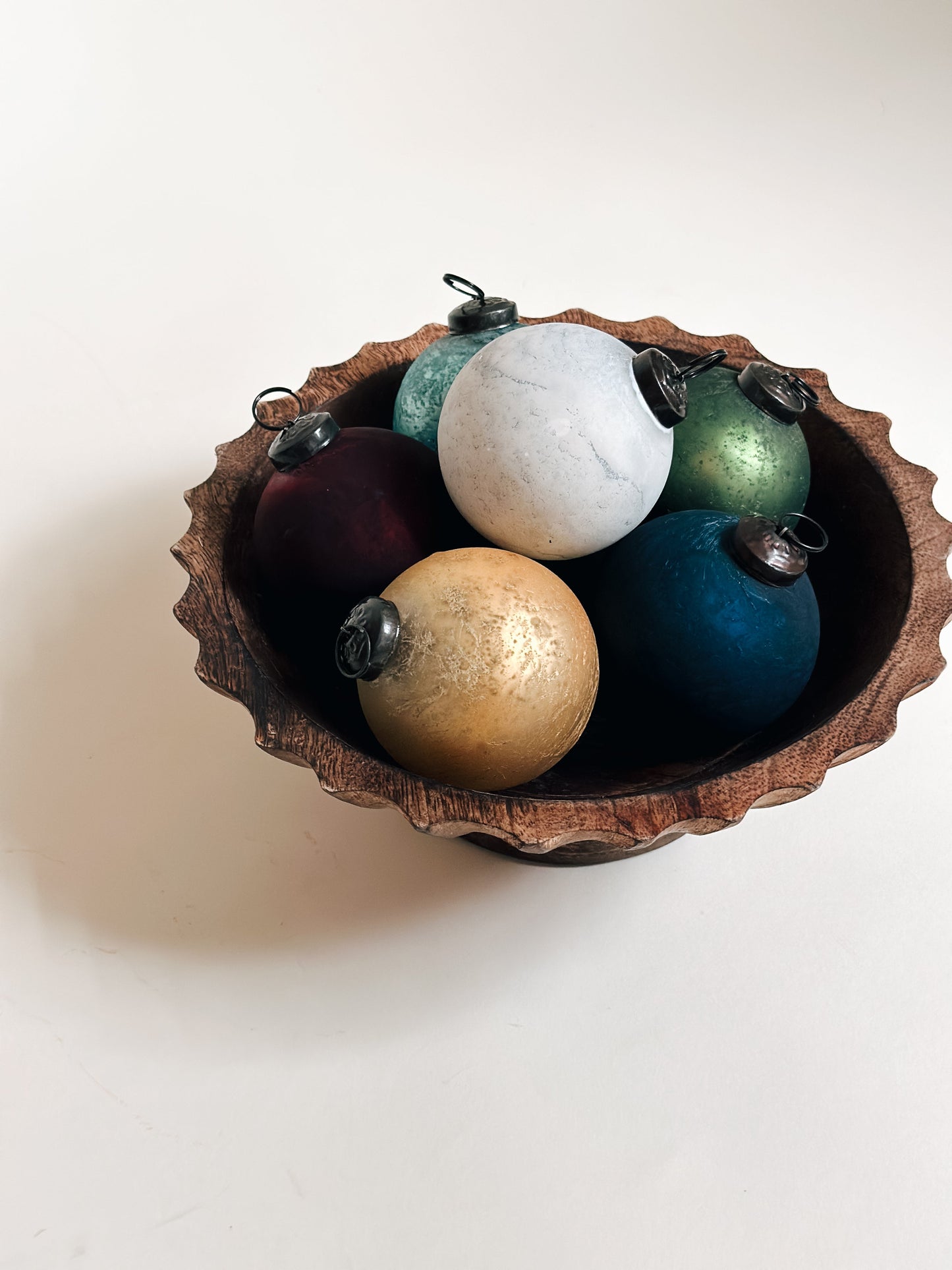 Olive Frosted Glass Ornament