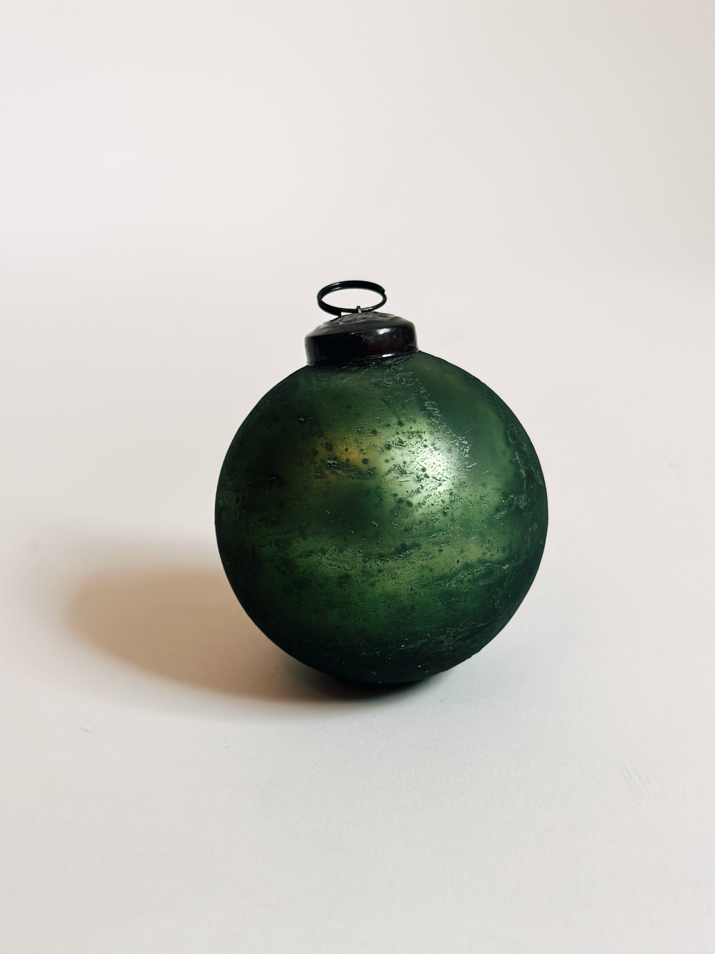 Olive Frosted Glass Ornament