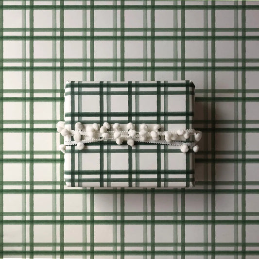 Green Plaid Wrapping Paper