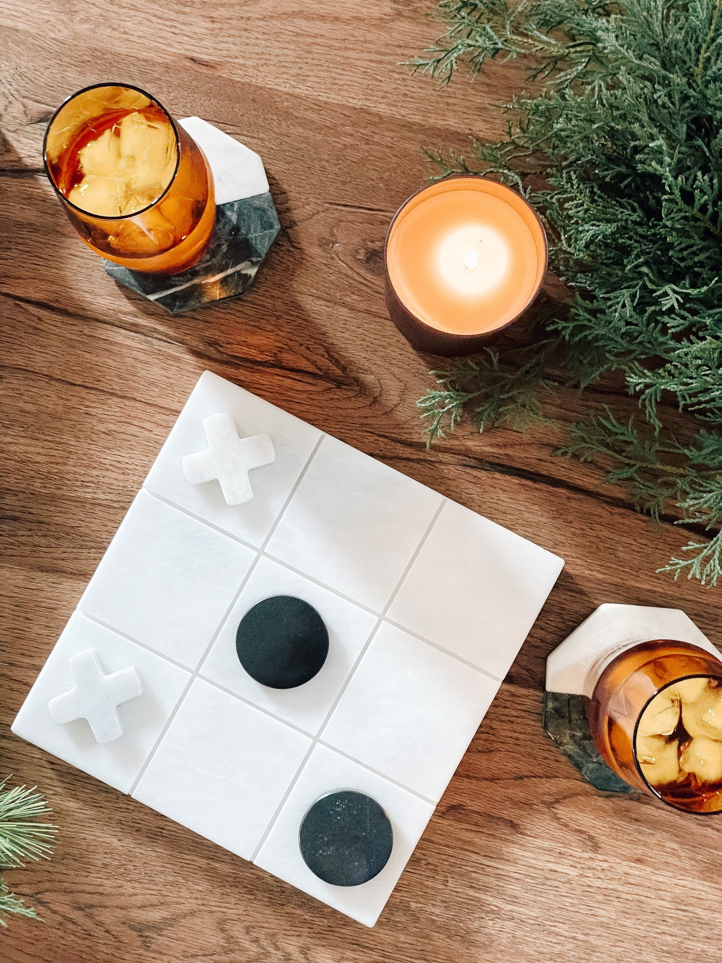 Marble Tic Tac Toe Set