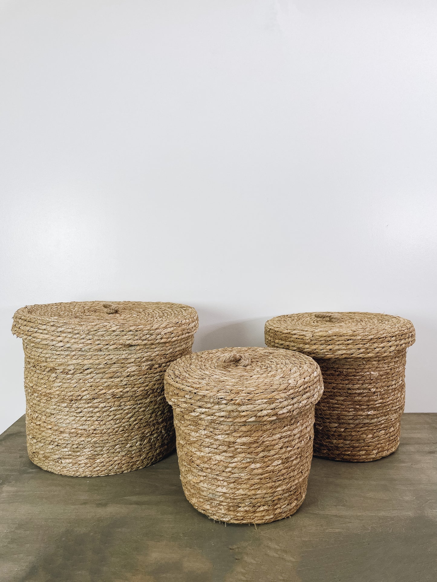 Seagrass Baskets with Lid