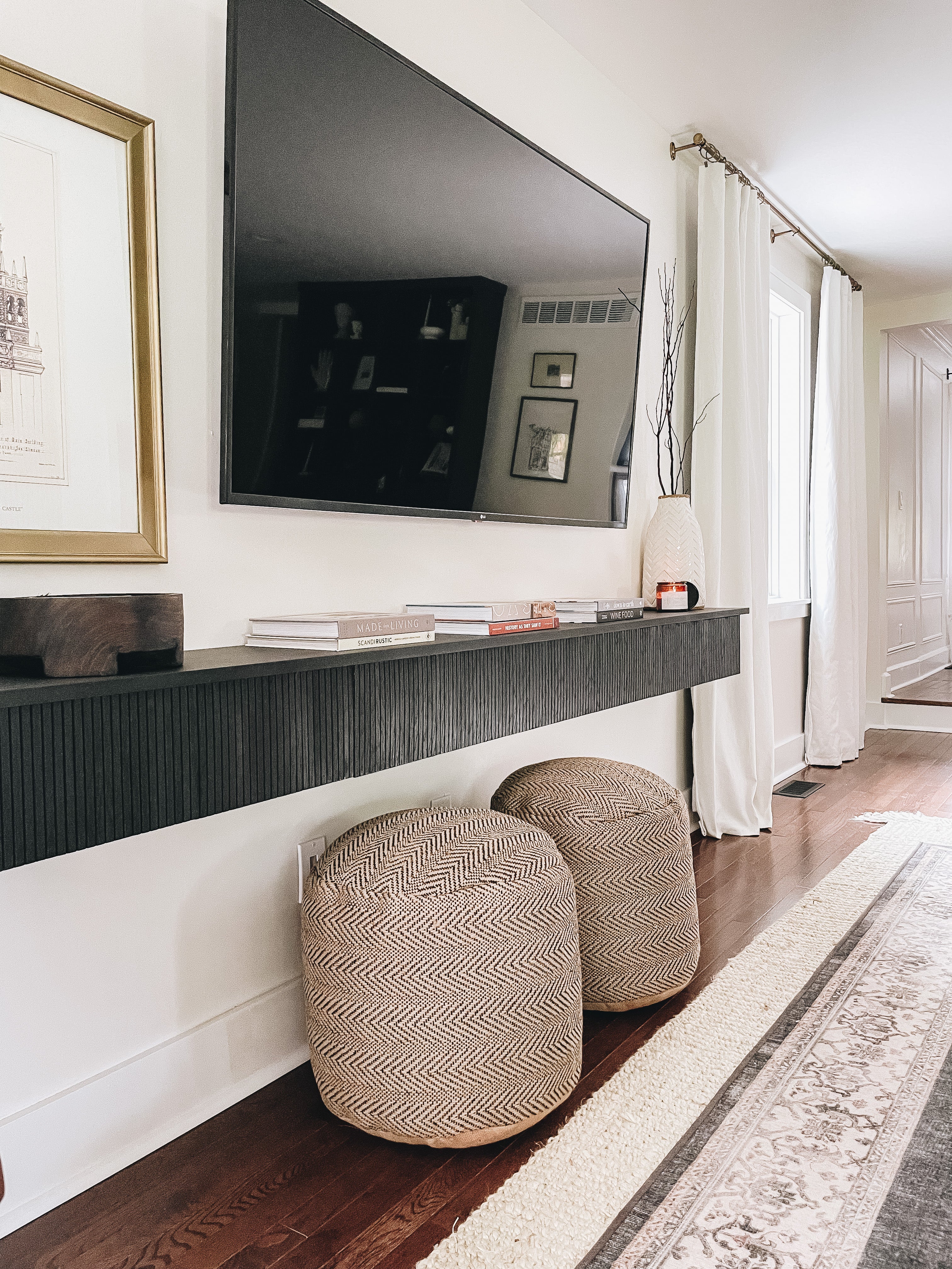 Custom Inbuilt Floating Console Table DIY Floating Console – Albany Green Design