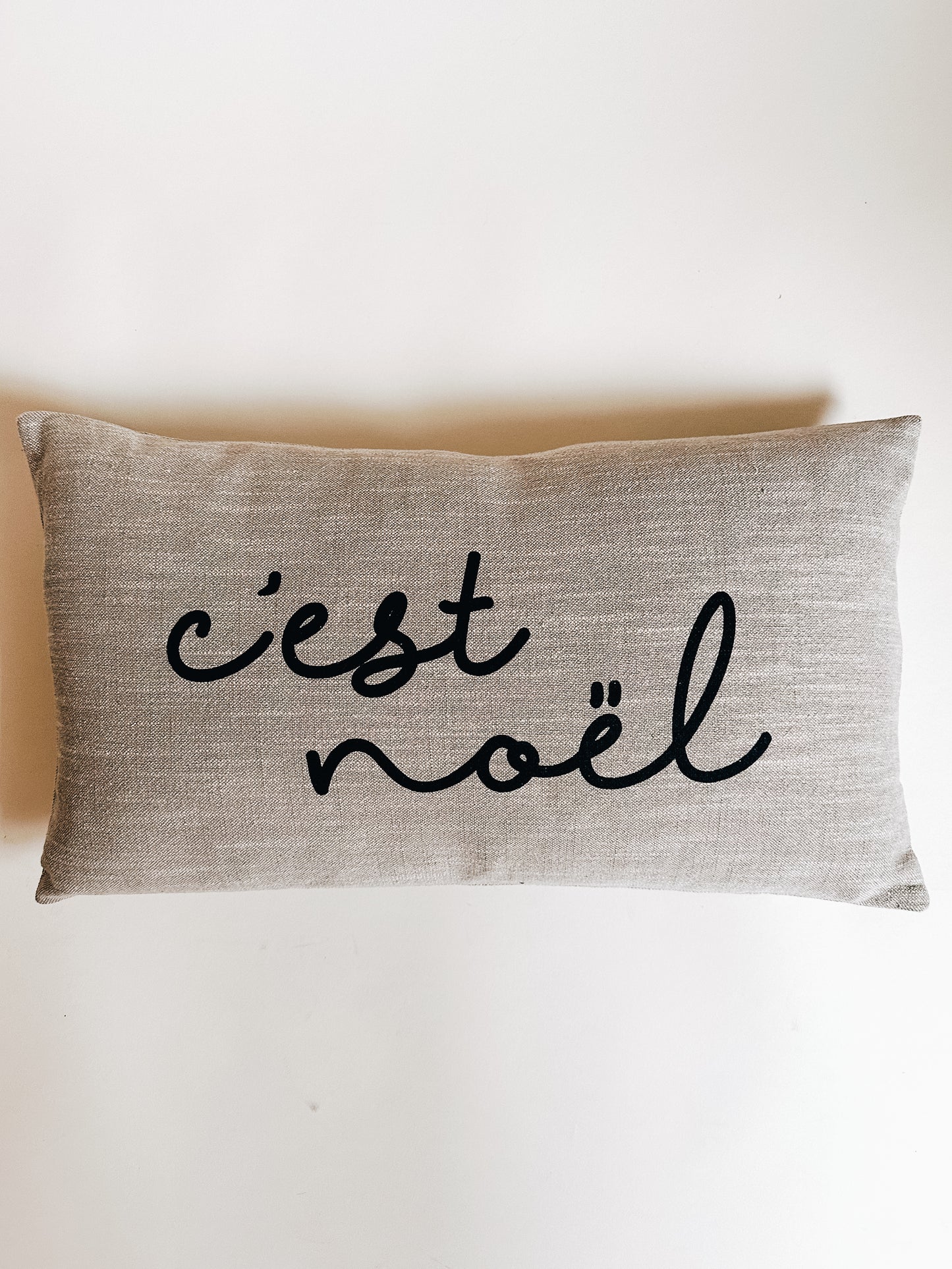 C'est Noel Printed Lumbar Pillow