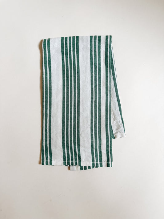 Scottie Linen Towel Green