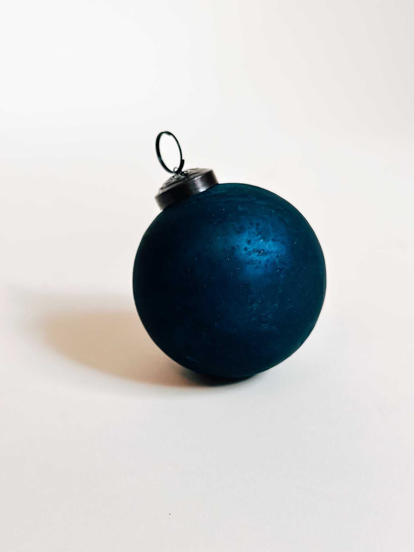 Midnight Blue Frosted Glass Ornament