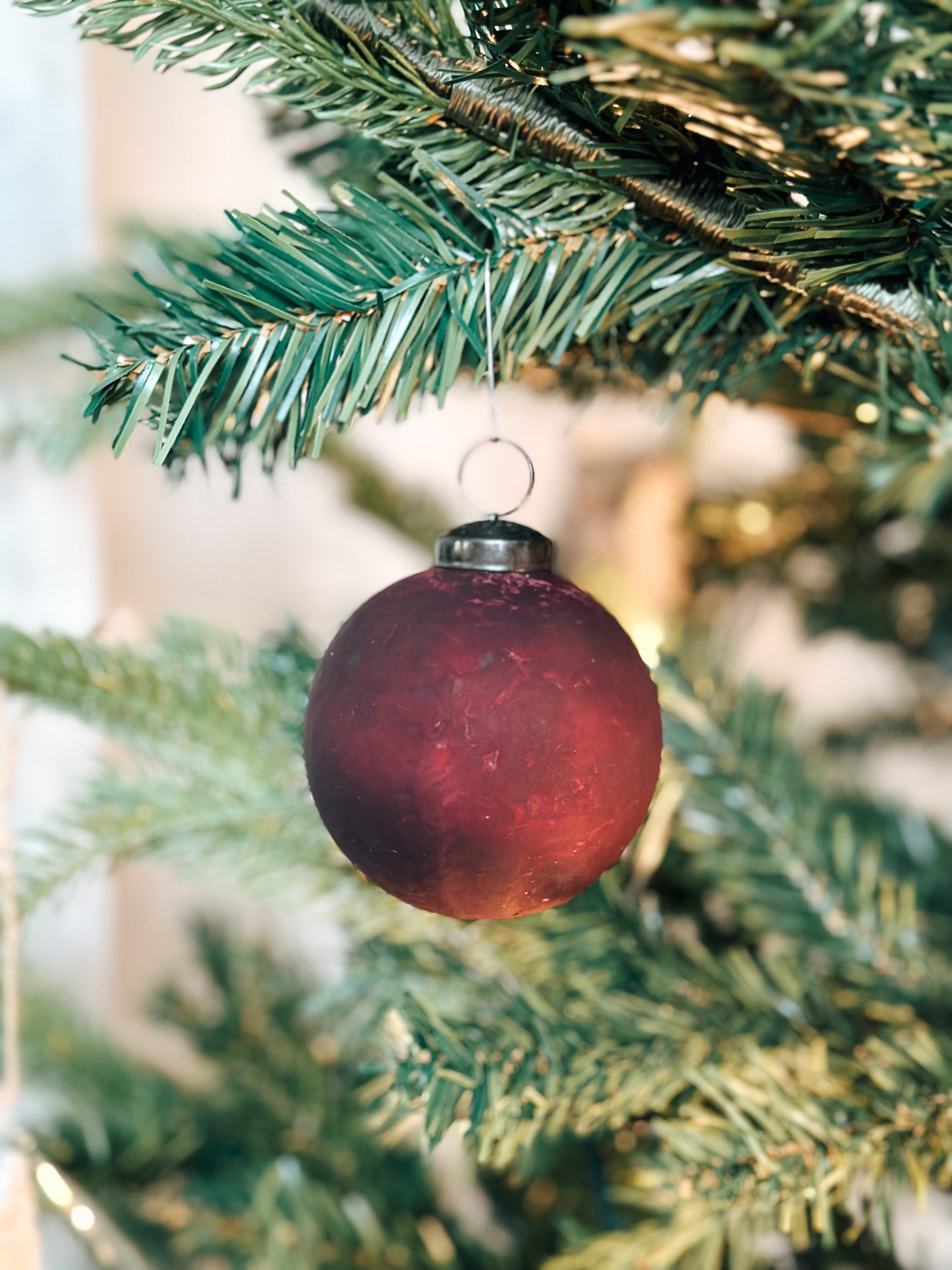 Merlot Frosted Glass Ornament