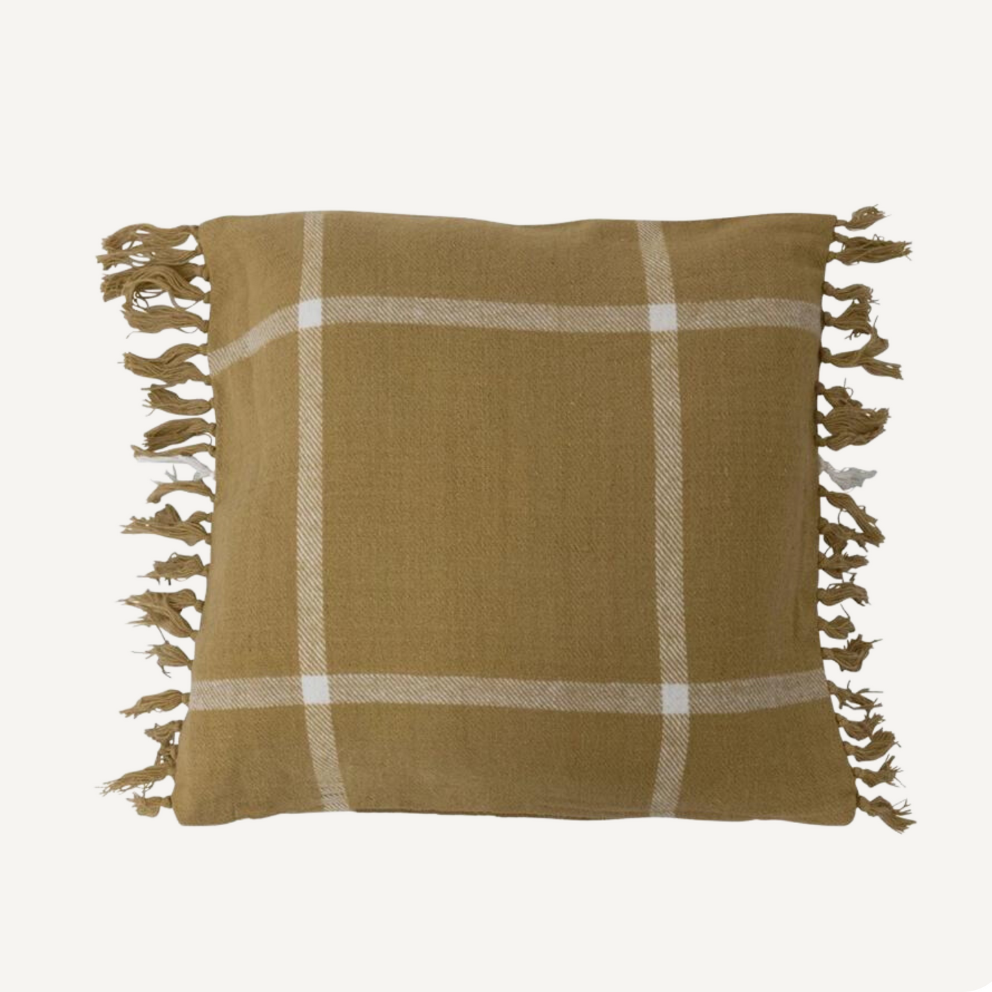 Slub Flannel Plaid 18" Pillow