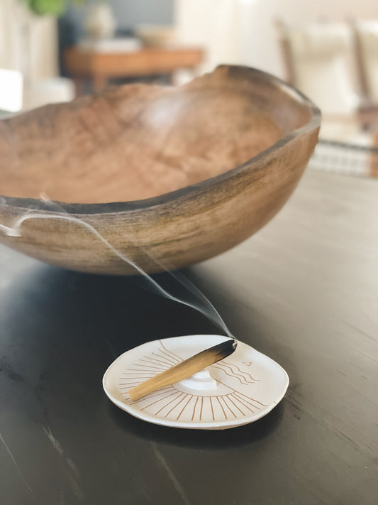 Sgraffito Incense Dish