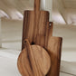 Hand Carved Wooden Round Serving Board