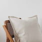 Lancaster 20" Ivory Textured Throw Pillow Cover