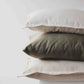 Lancaster 20" Ivory Textured Throw Pillow Cover